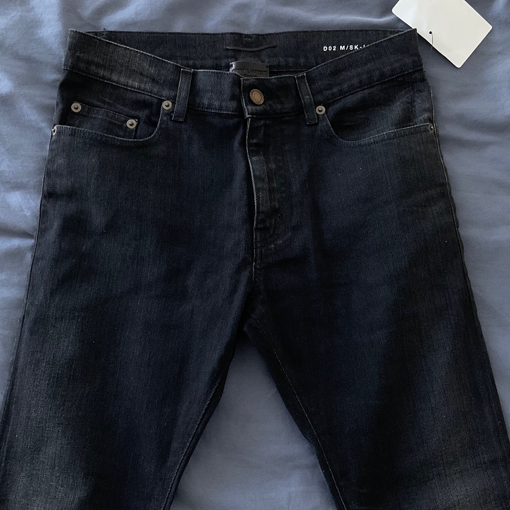 Saint Laurent D02 black jeans, unisex, Hedi Slimane, Size 27 / 28 / 29
